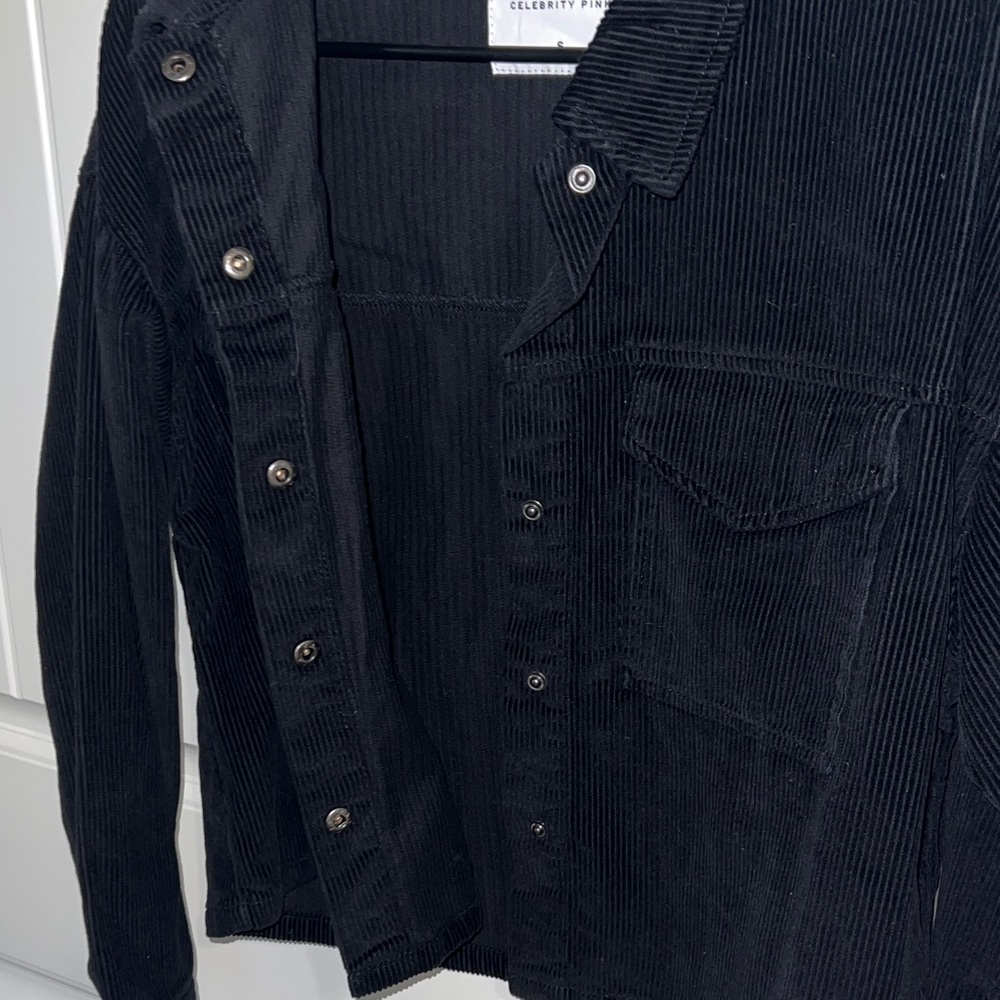 Celebrity Pink Black Corduroy Jean Jacket - Picture 6 of 6